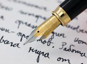 Fountain pen writing