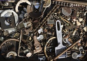 Collection of leftover scrap metal items - photo by Anne Lindblom