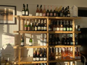 Wine shelves at the Hudson Valley Wine Market
